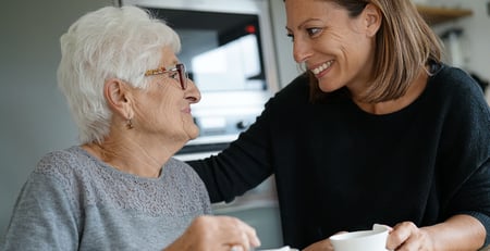 younger woman and older woman